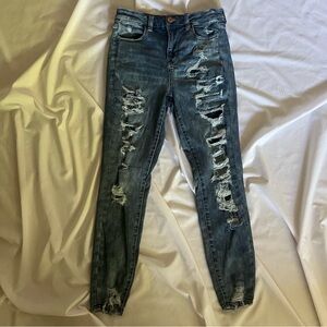 American Eagle CURVY HI-RISE JEGGING• pink label• next level stretch• size 4